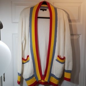 Central Park West Ribbed Cardigan Off White - NWT